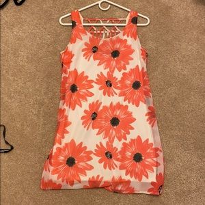 Pink and white flower dress